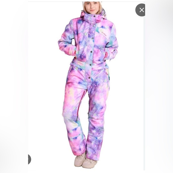 Blue magic girls full 1-piece, half zip snowsuit jumpsuit size 140 US size 10 - Picture 1 of 16